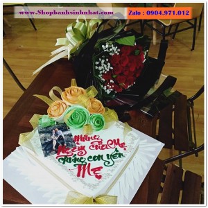 Combo Bánh Kem & Hoa Tươi - MM84